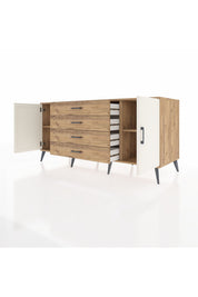 Kronos Konsol 2 Raflı 4 Çekmeceli 2 Kapaklı 176x59x83 - S610M001V24C