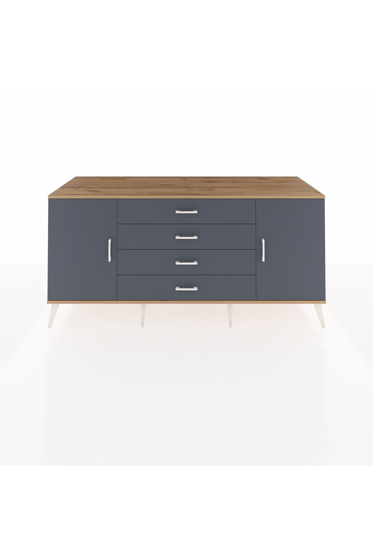 Kronos Konsol 2 Raflı 4 Çekmeceli 2 Kapaklı 176x59x83 - S610M001V26C