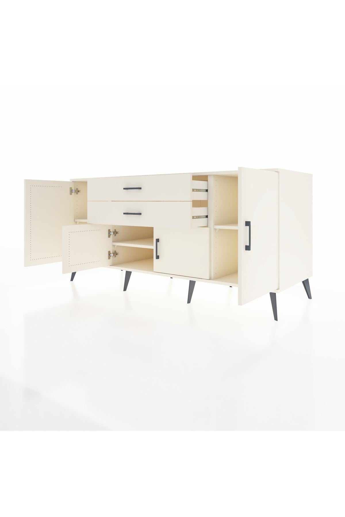 Kronos Konsol 3 Raflı 2 Çekmeceli 4 Kapaklı 176x59x83 - S610M002V04C