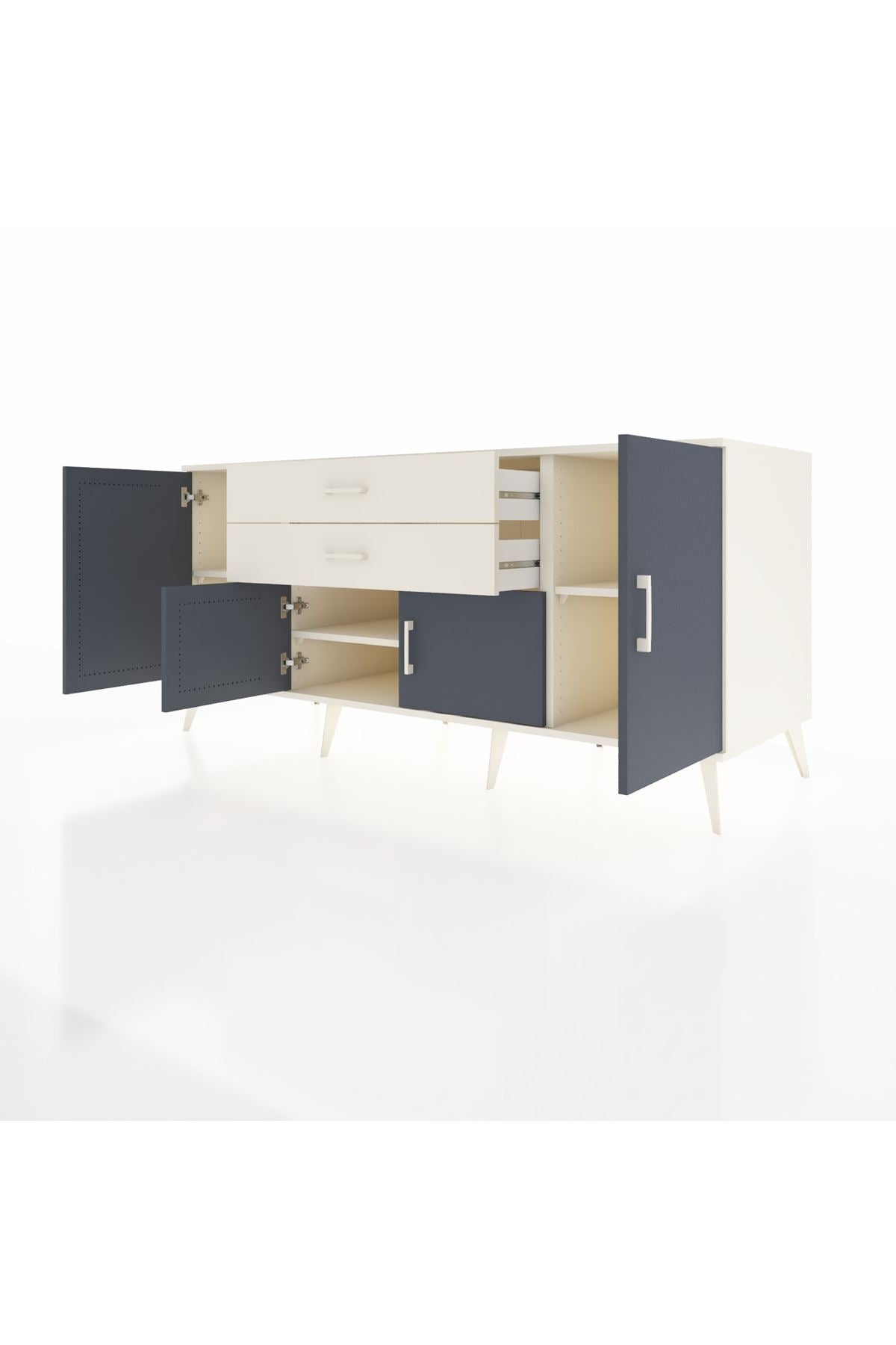 Kronos Konsol 3 Raflı 2 Çekmeceli 4 Kapaklı 176x59x83 - S610M002V07C