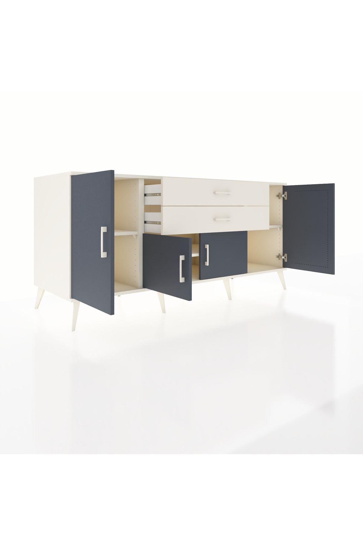 Kronos Konsol 3 Raflı 2 Çekmeceli 4 Kapaklı 176x59x83 - S610M002V07C
