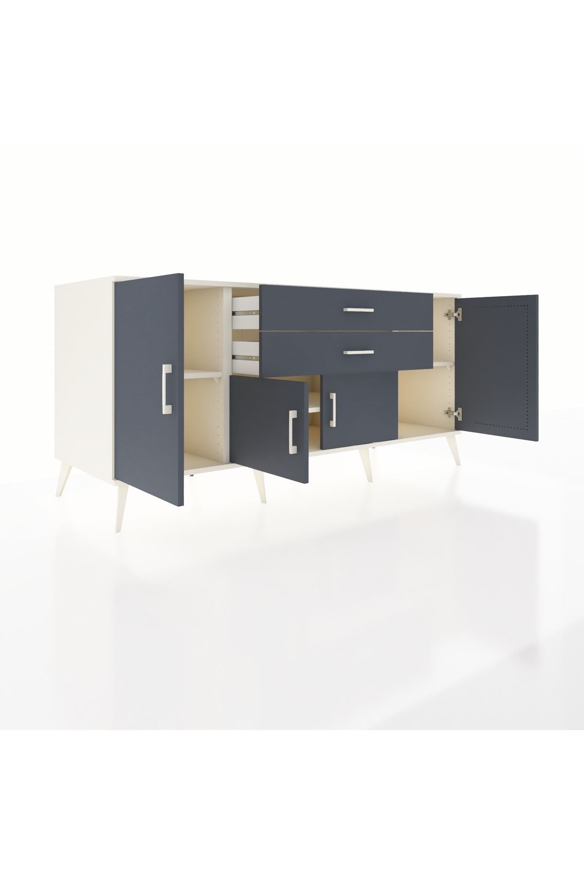 Kronos Konsol 3 Raflı 2 Çekmeceli 4 Kapaklı 176x59x83 - S610M002V08C