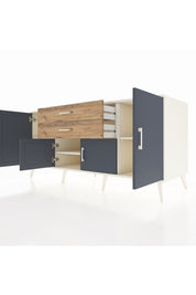 Kronos Konsol 3 Raflı 2 Çekmeceli 4 Kapaklı 176x59x83 - S610M002V09C