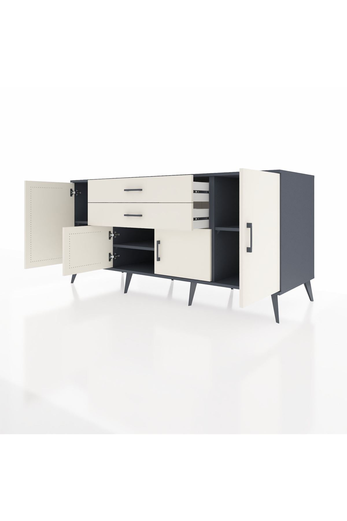 Kronos Konsol 3 Raflı 2 Çekmeceli 4 Kapaklı 176x59x83 - S610M002V13C