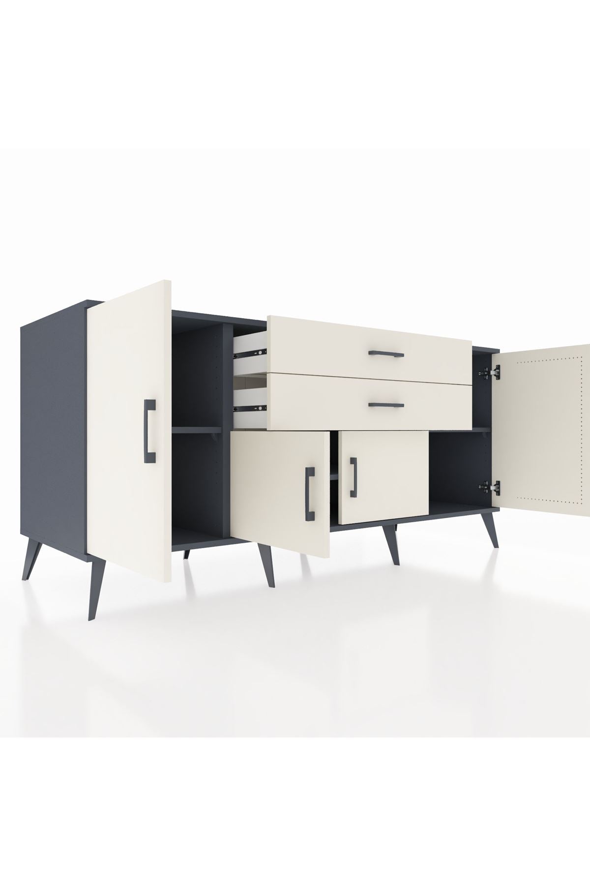 Kronos Konsol 3 Raflı 2 Çekmeceli 4 Kapaklı 176x59x83 - S610M002V13C