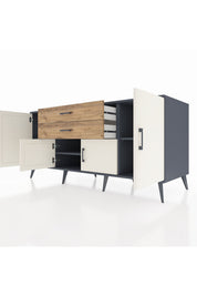 Kronos Konsol 3 Raflı 2 Çekmeceli 4 Kapaklı 176x59x83 - S610M002V15C