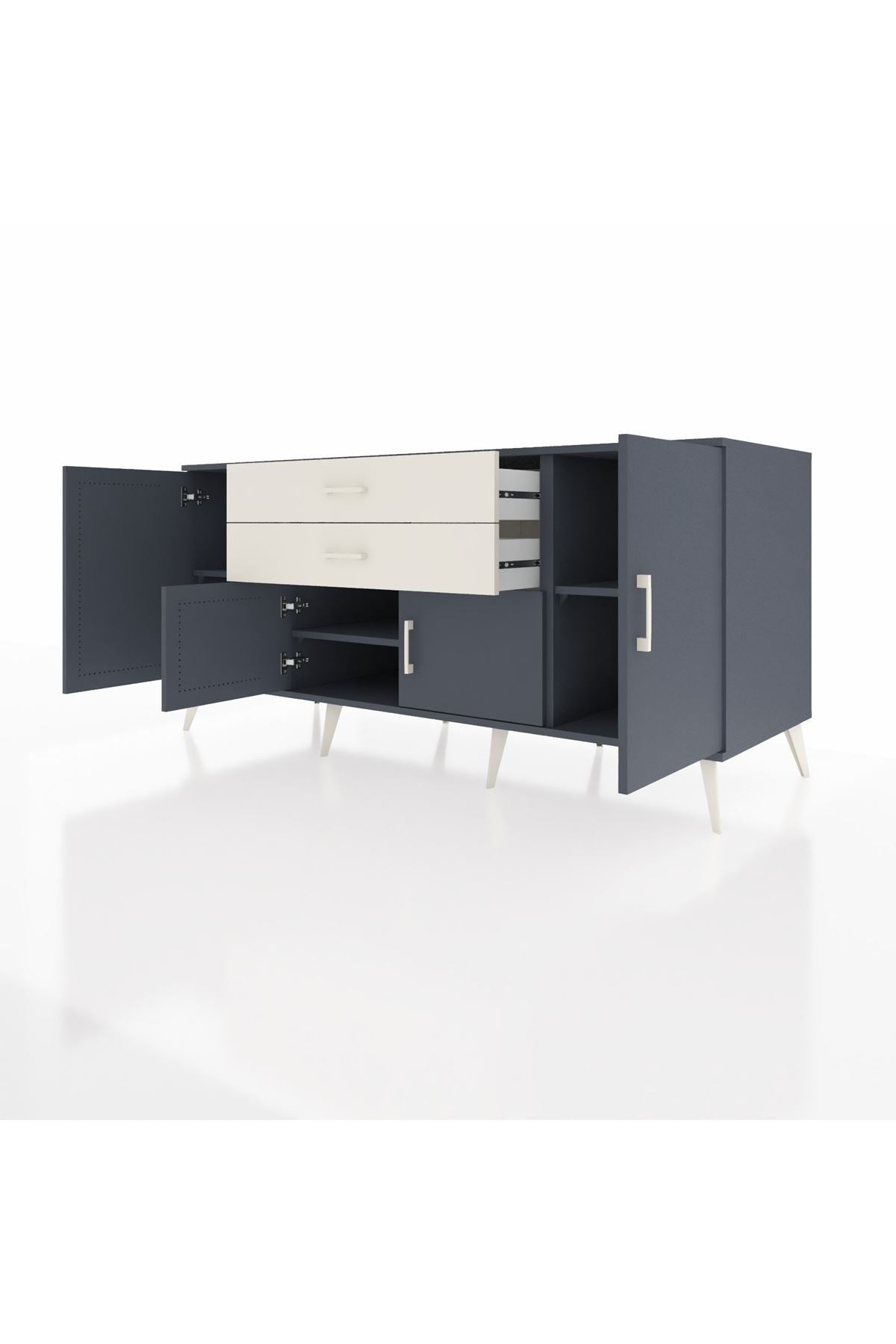 Kronos Konsol 3 Raflı 2 Çekmeceli 4 Kapaklı 176x59x83 - S610M002V16C