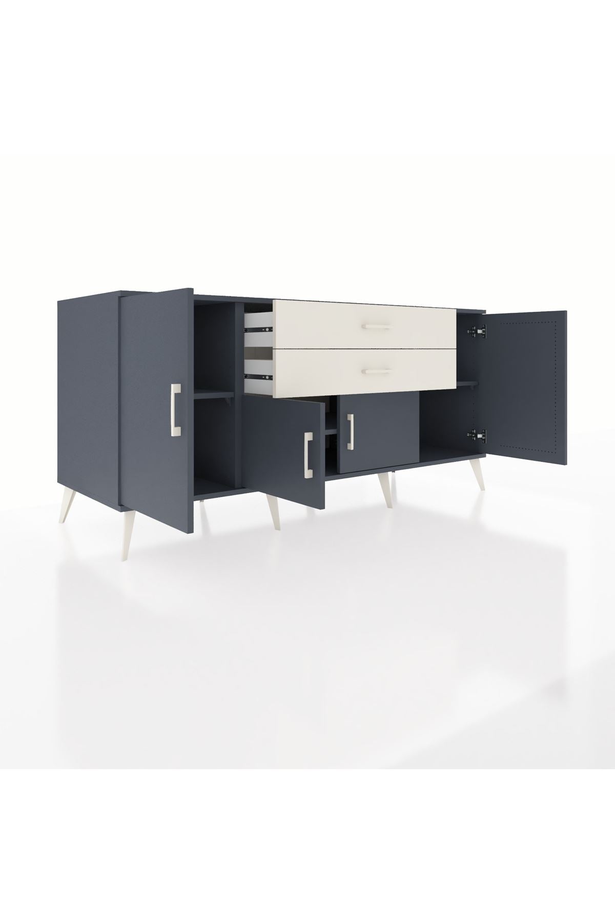 Kronos Konsol 3 Raflı 2 Çekmeceli 4 Kapaklı 176x59x83 - S610M002V16C