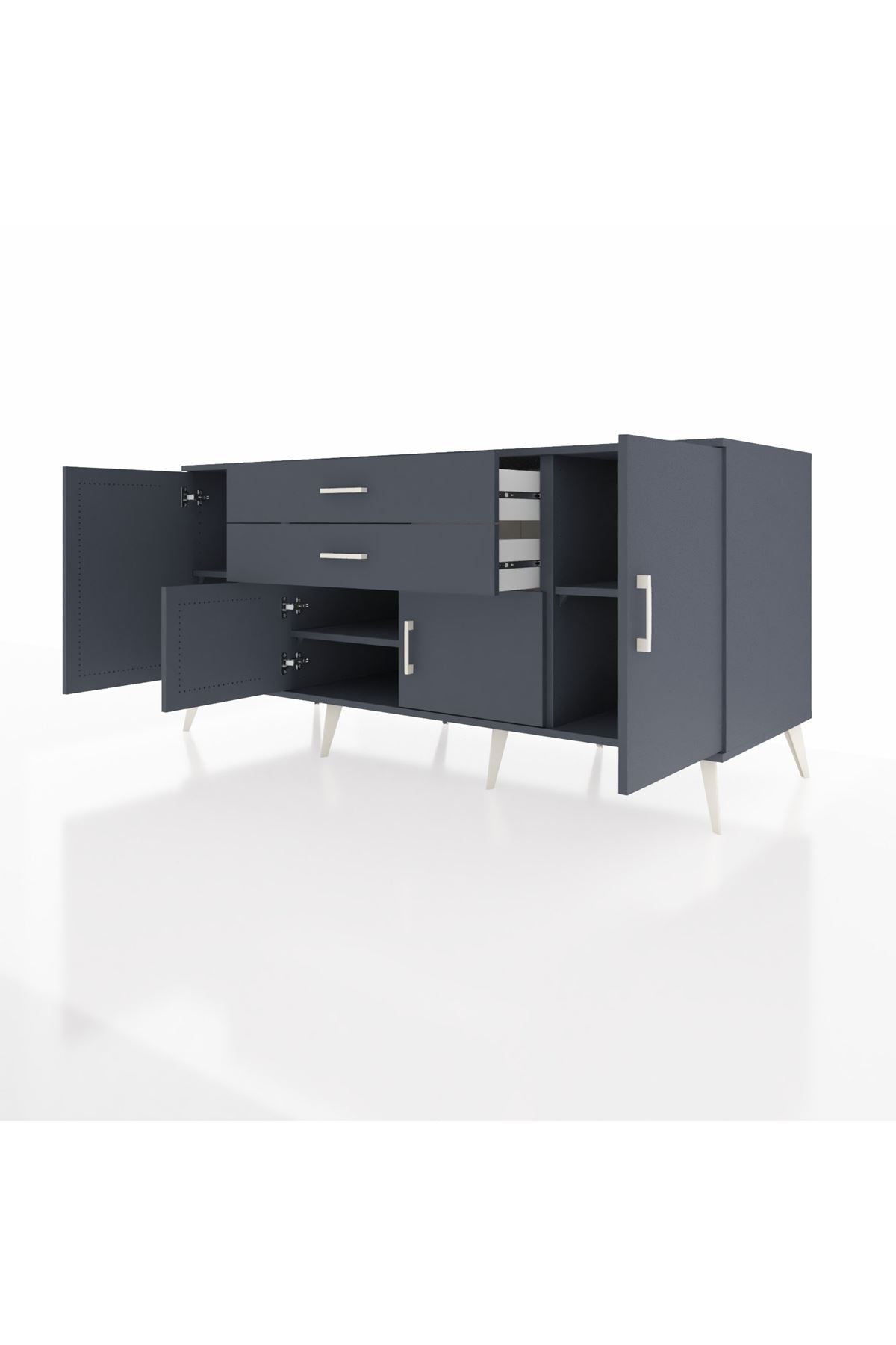 Kronos Konsol 3 Raflı 2 Çekmeceli 4 Kapaklı 176x59x83 - S610M002V17C