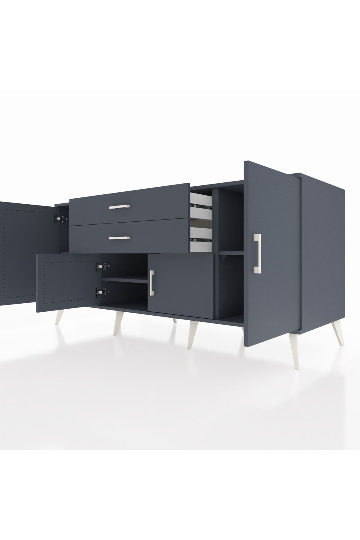 Kronos Konsol 3 Raflı 2 Çekmeceli 4 Kapaklı 176x59x83 - S610M002V17C