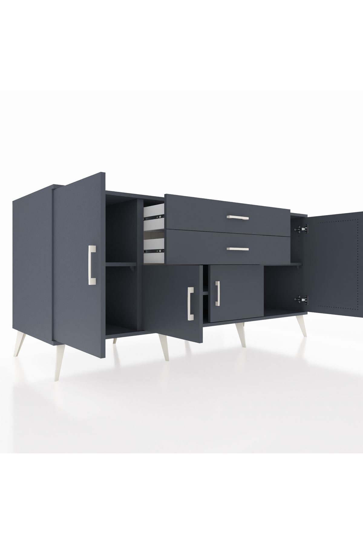 Kronos Konsol 3 Raflı 2 Çekmeceli 4 Kapaklı 176x59x83 - S610M002V17C