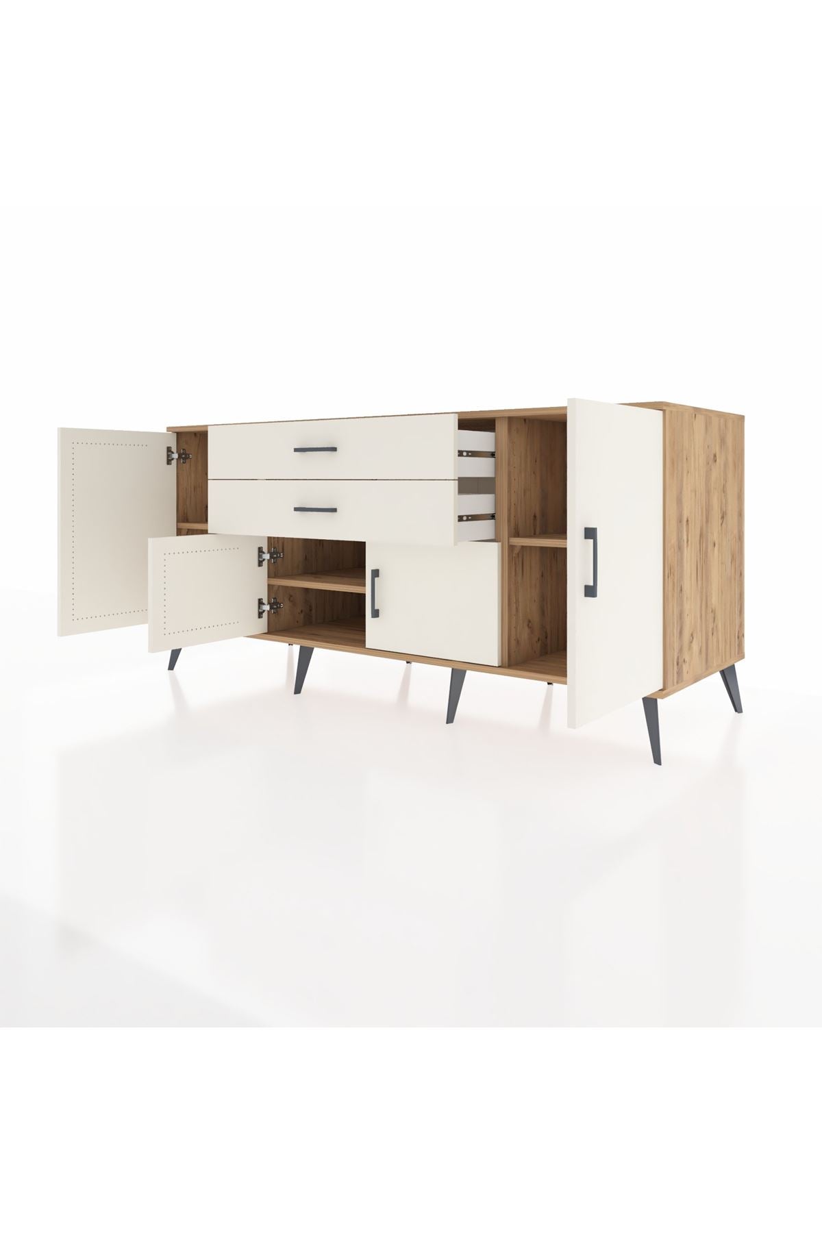 Kronos Konsol 3 Raflı 2 Çekmeceli 4 Kapaklı 176x59x83 - S610M002V22C