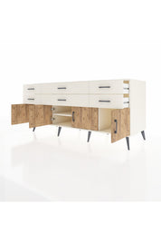 Kronos Konsol 2 Raflı 6 Çekmeceli 4 Kapaklı 176x59x83 - S610M003V01C