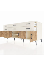 Kronos Konsol 2 Raflı 6 Çekmeceli 4 Kapaklı 176x59x83 - S610M003V01C