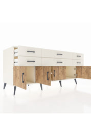 Kronos Konsol 2 Raflı 6 Çekmeceli 4 Kapaklı 176x59x83 - S610M003V01C
