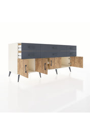 Kronos Konsol 2 Raflı 6 Çekmeceli 4 Kapaklı 176x59x83 - S610M003V02C