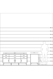 Kronos Konsol 2 Raflı 6 Çekmeceli 4 Kapaklı 176x59x83 - S610M003V04C