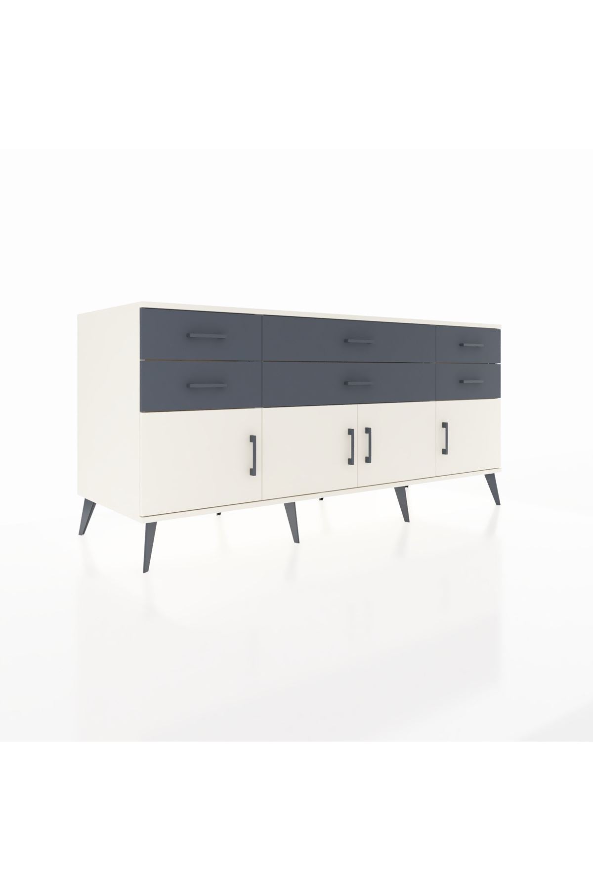 Kronos Konsol 2 Raflı 6 Çekmeceli 4 Kapaklı 176x59x83 - S610M003V05C