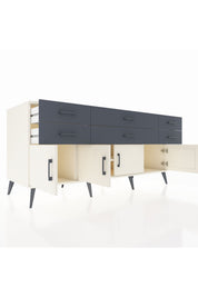 Kronos Konsol 2 Raflı 6 Çekmeceli 4 Kapaklı 176x59x83 - S610M003V05C