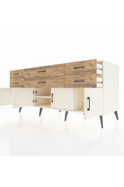 Kronos Konsol 2 Raflı 6 Çekmeceli 4 Kapaklı 176x59x83 - S610M003V06C