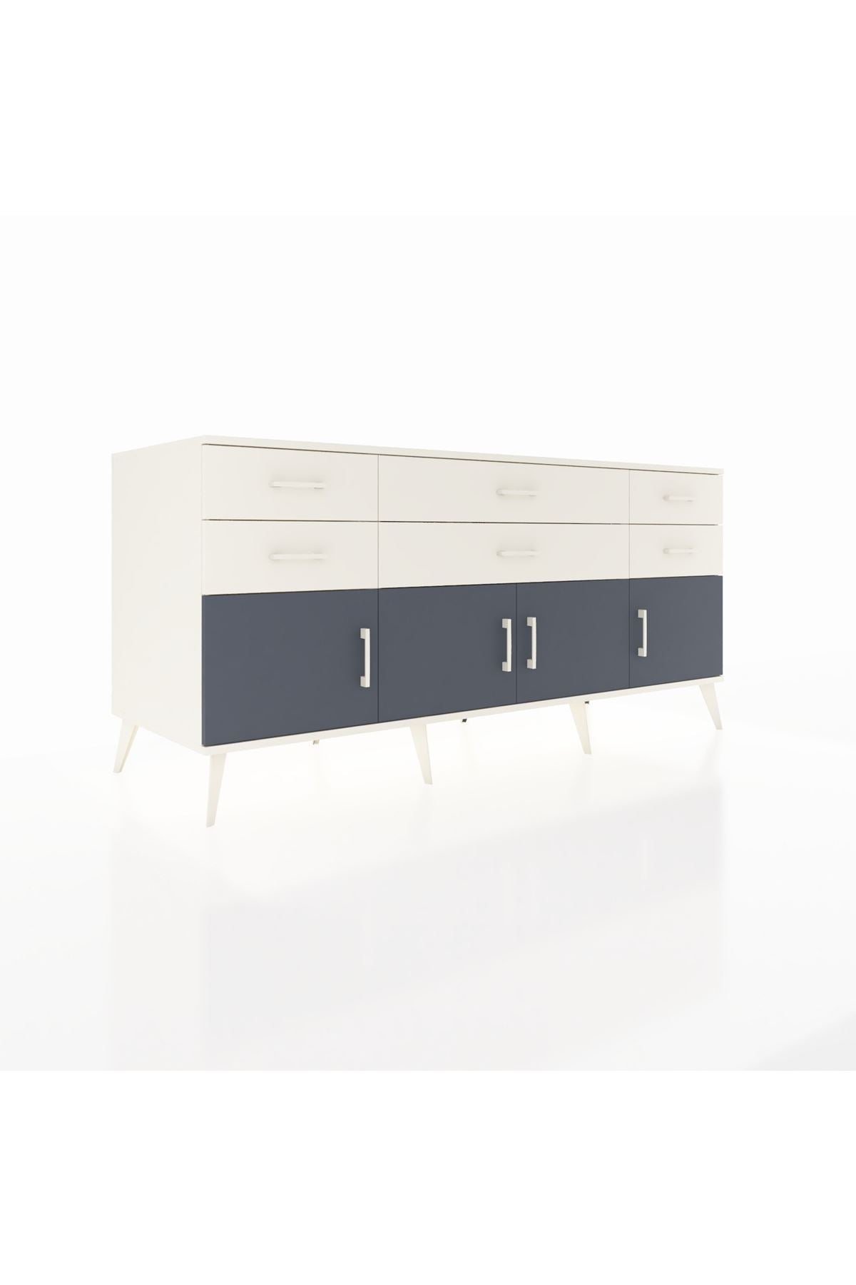Kronos Konsol 2 Raflı 6 Çekmeceli 4 Kapaklı 176x59x83 - S610M003V07C