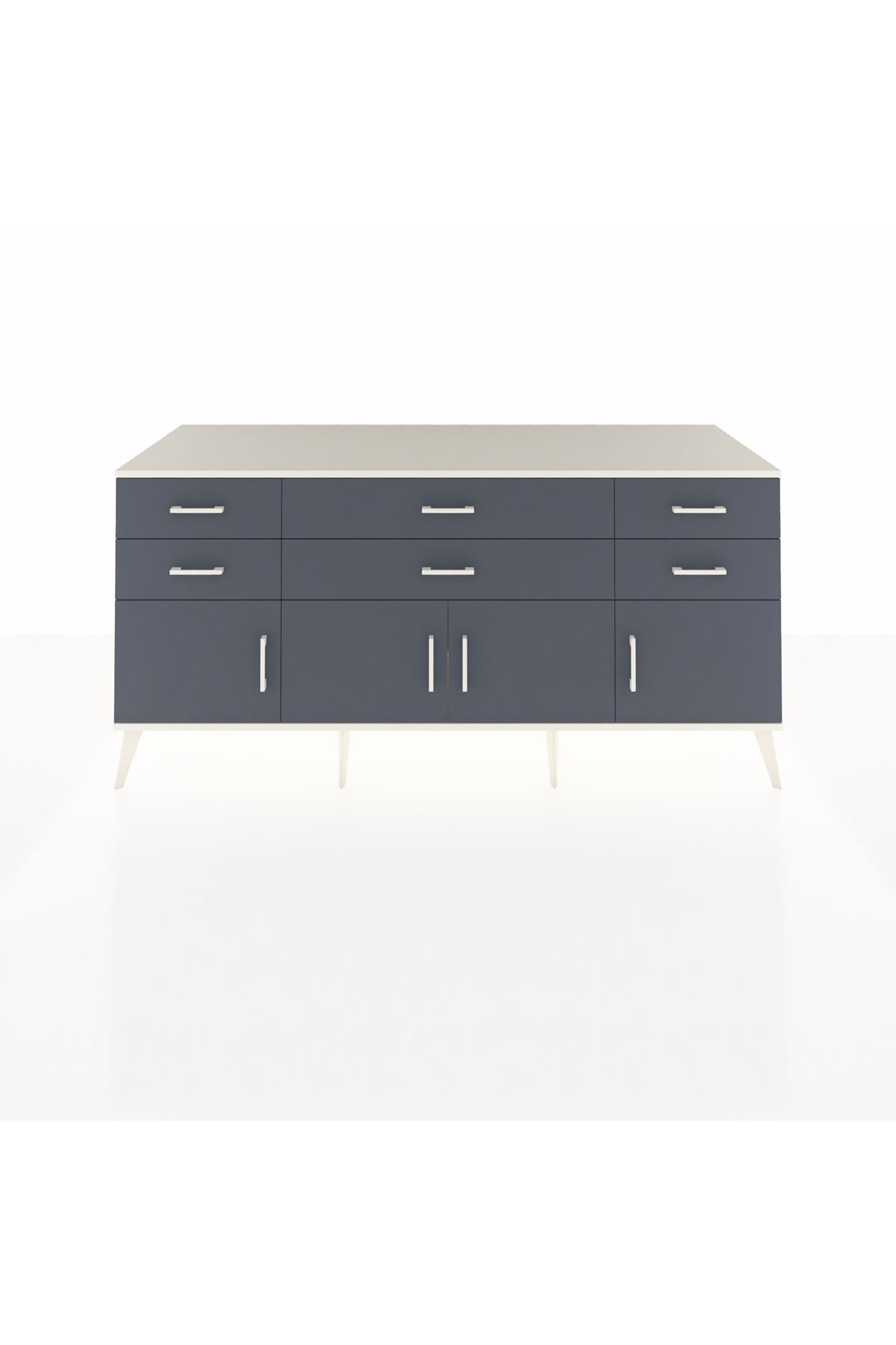 Kronos Konsol 2 Raflı 6 Çekmeceli 4 Kapaklı 176x59x83 - S610M003V08C