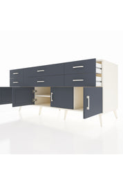 Kronos Konsol 2 Raflı 6 Çekmeceli 4 Kapaklı 176x59x83 - S610M003V08C