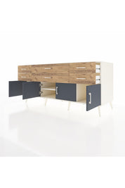 Kronos Konsol 2 Raflı 6 Çekmeceli 4 Kapaklı 176x59x83 - S610M003V09C
