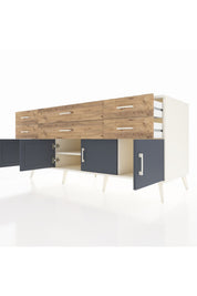 Kronos Konsol 2 Raflı 6 Çekmeceli 4 Kapaklı 176x59x83 - S610M003V09C