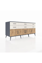 Kronos Konsol 2 Raflı 6 Çekmeceli 4 Kapaklı 176x59x83 - S610M003V10C