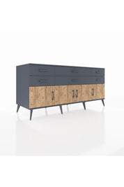 Kronos Konsol 2 Raflı 6 Çekmeceli 4 Kapaklı 176x59x83 - S610M003V11C