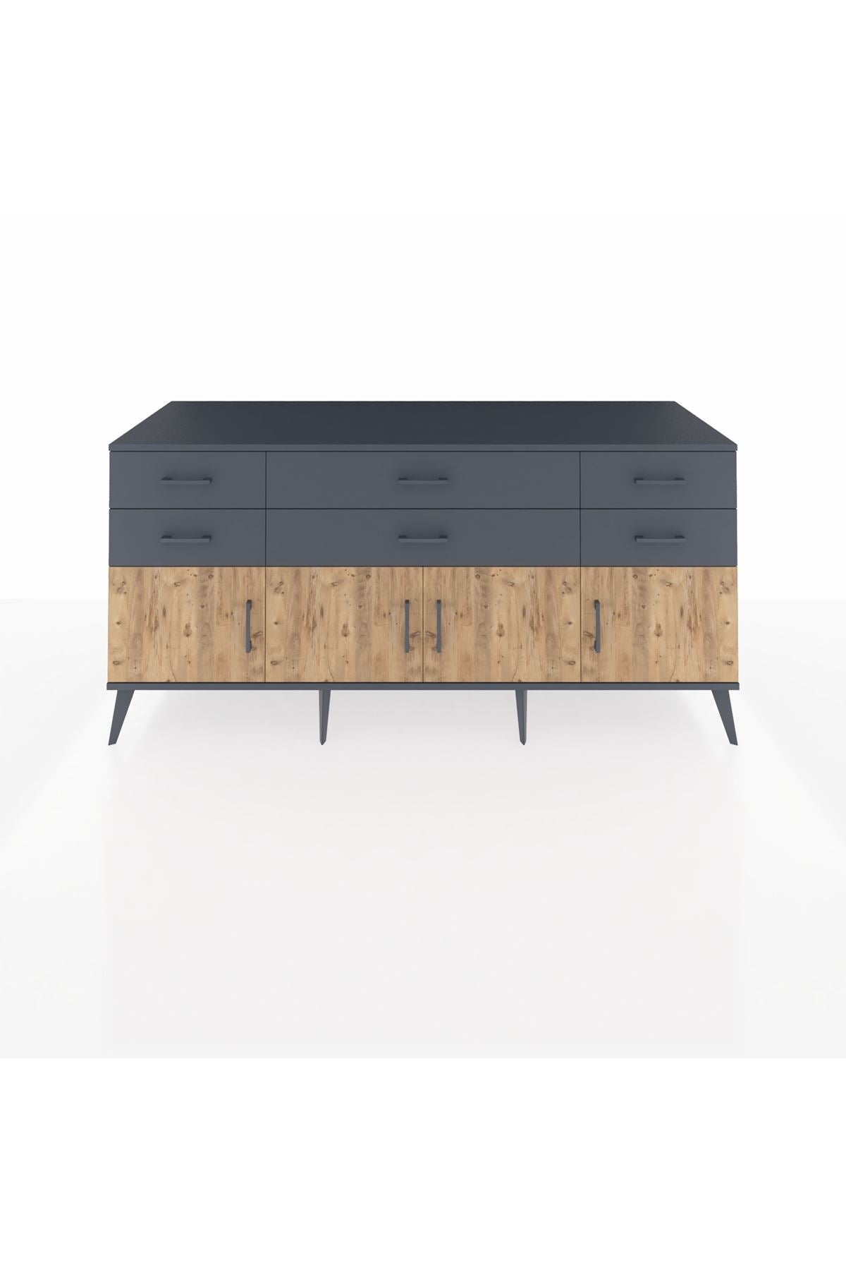Kronos Konsol 2 Raflı 6 Çekmeceli 4 Kapaklı 176x59x83 - S610M003V11C