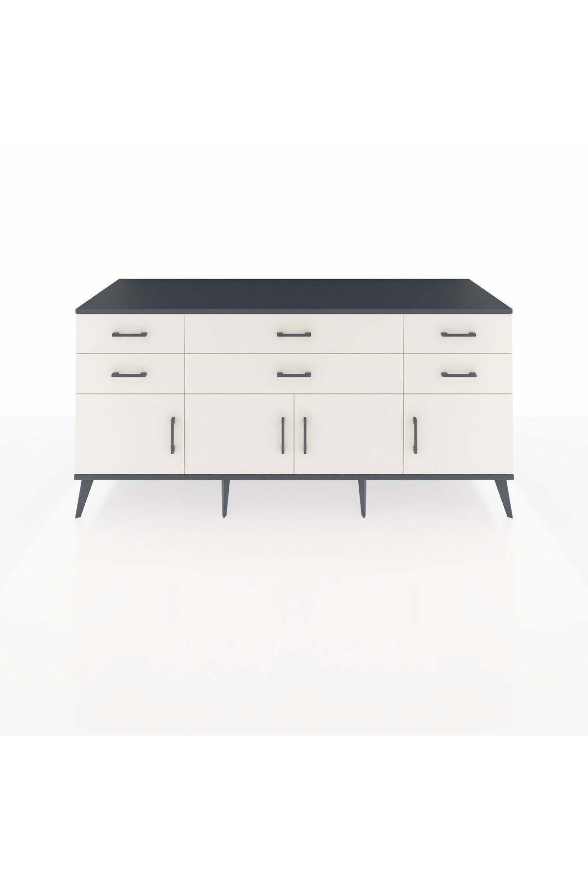 Kronos Konsol 2 Raflı 6 Çekmeceli 4 Kapaklı 176x59x83 - S610M003V13C