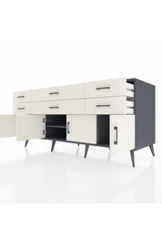 Kronos Konsol 2 Raflı 6 Çekmeceli 4 Kapaklı 176x59x83 - S610M003V13C