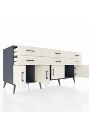 Kronos Konsol 2 Raflı 6 Çekmeceli 4 Kapaklı 176x59x83 - S610M003V13C