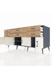 Kronos Konsol 2 Raflı 6 Çekmeceli 4 Kapaklı 176x59x83 - S610M003V15C