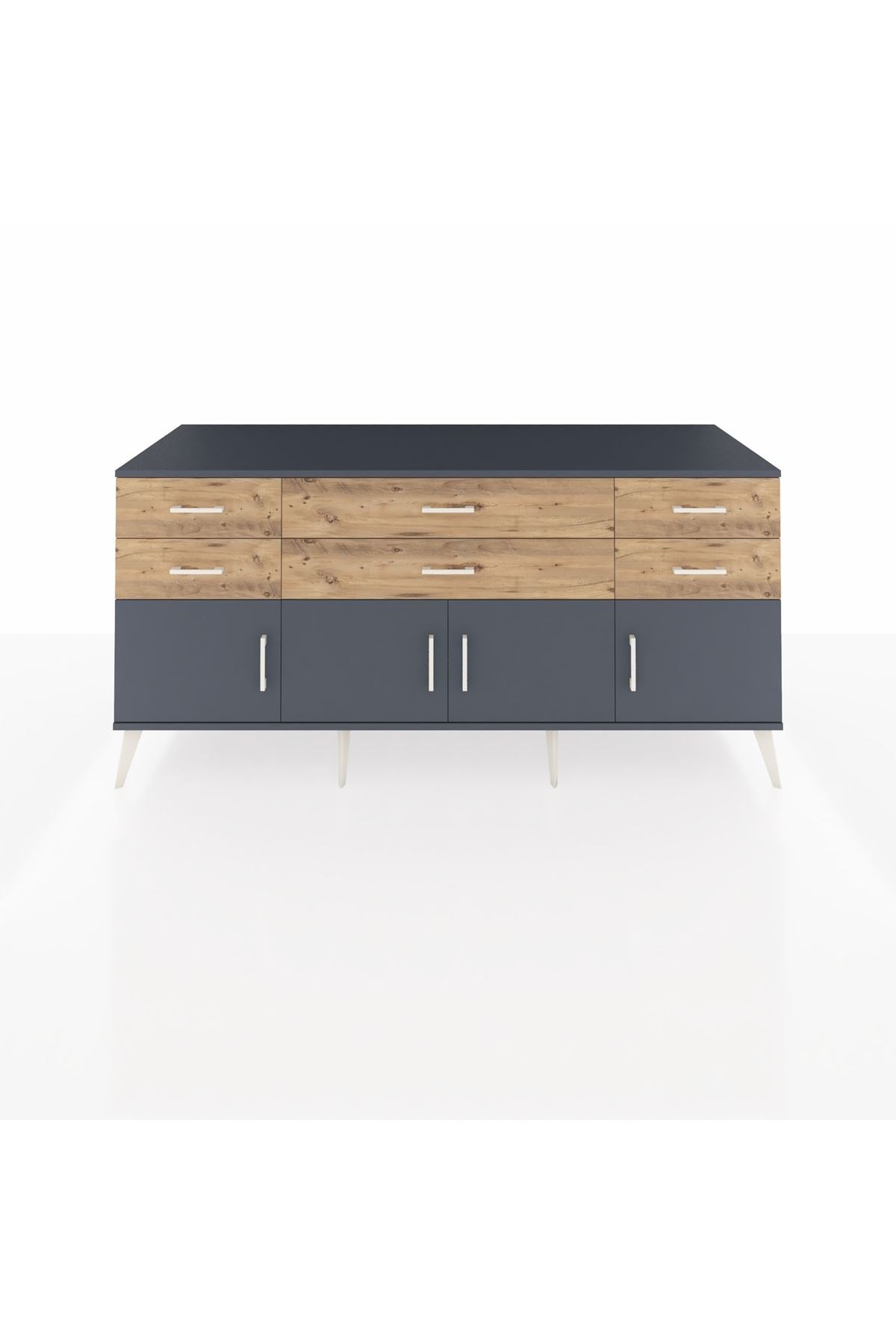 Kronos Konsol 2 Raflı 6 Çekmeceli 4 Kapaklı 176x59x83 - S610M003V18C
