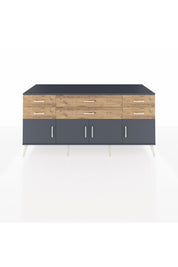 Kronos Konsol 2 Raflı 6 Çekmeceli 4 Kapaklı 176x59x83 - S610M003V18C