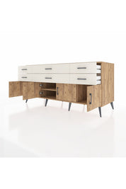 Kronos Konsol 2 Raflı 6 Çekmeceli 4 Kapaklı 176x59x83 - S610M003V19C