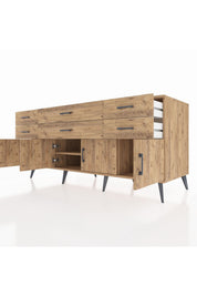 Kronos Konsol 2 Raflı 6 Çekmeceli 4 Kapaklı 176x59x83 - S610M003V21C