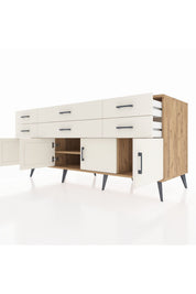 Kronos Konsol 2 Raflı 6 Çekmeceli 4 Kapaklı 176x59x83 - S610M003V22C