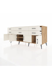 Kronos Konsol 2 Raflı 6 Çekmeceli 4 Kapaklı 176x59x83 - S610M003V22C