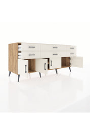 Kronos Konsol 2 Raflı 6 Çekmeceli 4 Kapaklı 176x59x83 - S610M003V22C