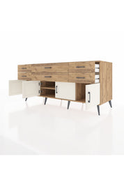 Kronos Konsol 2 Raflı 6 Çekmeceli 4 Kapaklı 176x59x83 - S610M003V24C