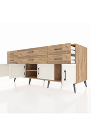 Kronos Konsol 2 Raflı 6 Çekmeceli 4 Kapaklı 176x59x83 - S610M003V24C