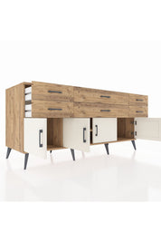 Kronos Konsol 2 Raflı 6 Çekmeceli 4 Kapaklı 176x59x83 - S610M003V24C