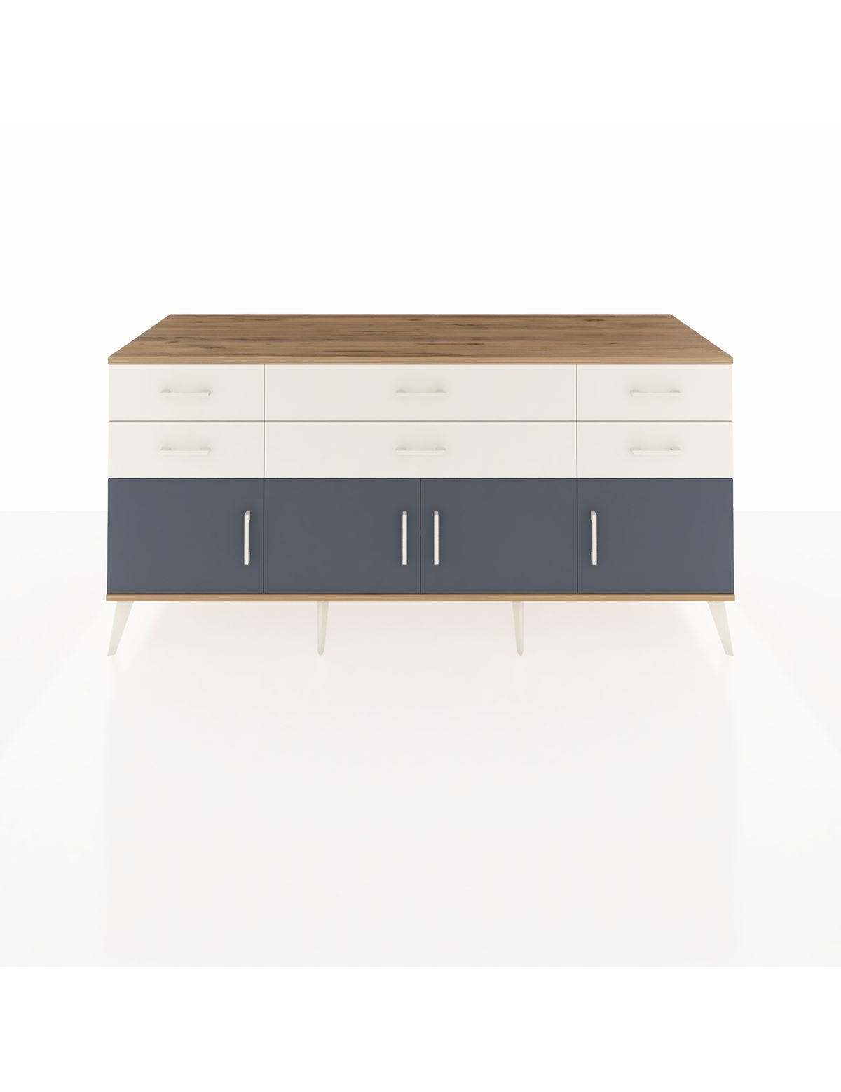 Kronos Konsol 2 Raflı 6 Çekmeceli 4 Kapaklı 176x59x83 - S610M003V25C