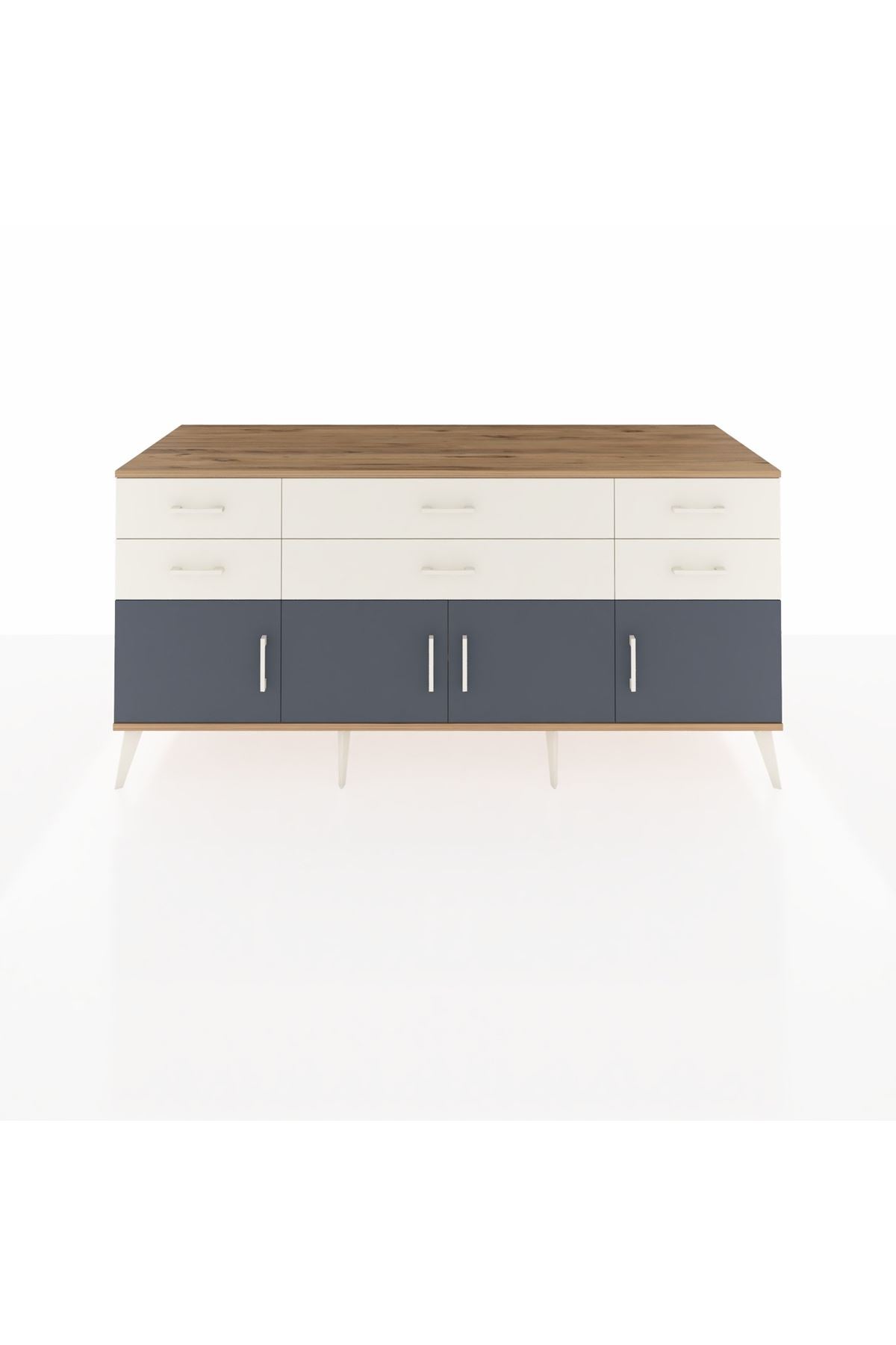 Kronos Konsol 2 Raflı 6 Çekmeceli 4 Kapaklı 176x59x83 - S610M003V25C