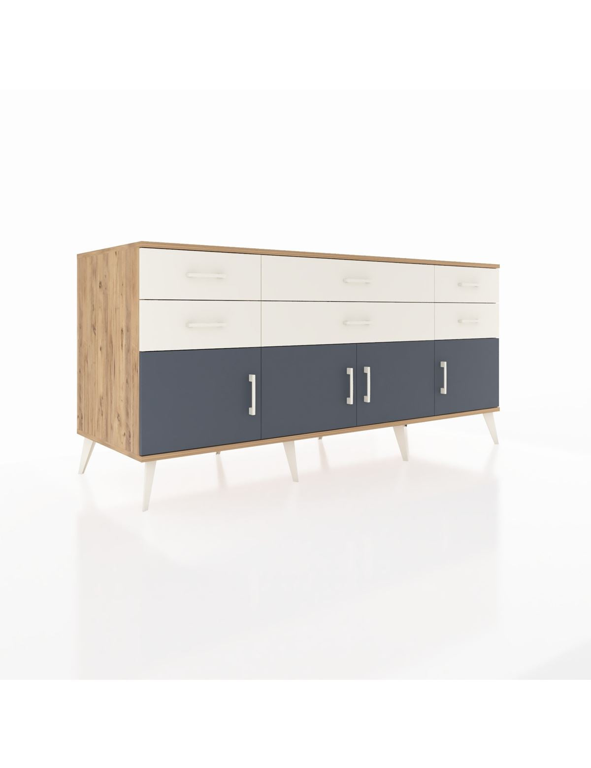 Kronos Konsol 2 Raflı 6 Çekmeceli 4 Kapaklı 176x59x83 - S610M003V25C