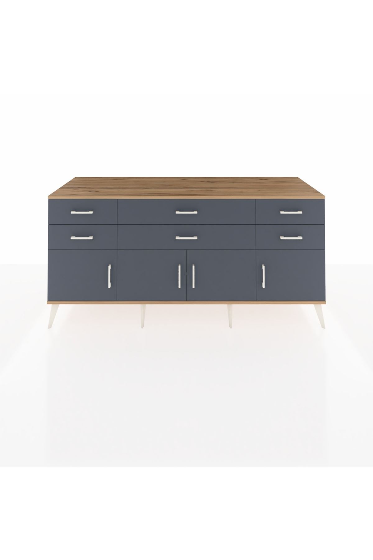 Kronos Konsol 2 Raflı 6 Çekmeceli 4 Kapaklı 176x59x83 - S610M003V26C